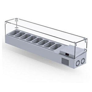 Set Üstü Saladbar Cam Kapak Gn 1/4-150: 8 Adet