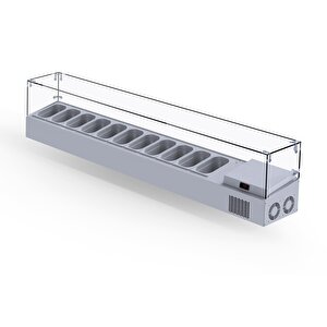 Set Üstü Saladbar Cam Kapak Gn 1/4-150: 11 Adet