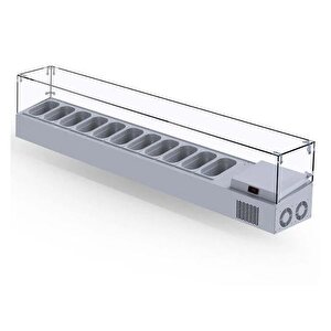 Set Üstü Saladbar Cam Kapak Gn 1/4-150: 11 Adet