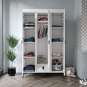 Pati̇ko Rose 3 Kapakli Dolap Beyaz