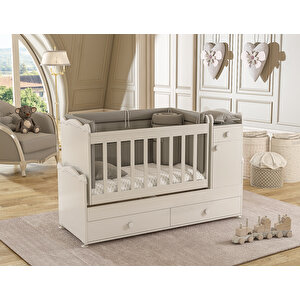 Pati̇ko Furni̇ture Babysun Bby 890 Büyüyen Beşi̇k (60*120) Beyaz