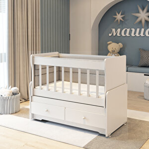 Pati̇ko Furni̇ture Sw 701 2 Çekmeceli̇ Mdf Çitali Beşi̇k Beyaz