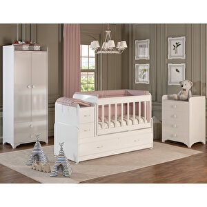 Pati̇ko Sw 703a Büyüyebi̇len Bebek Odasi Takimi Beyaz
