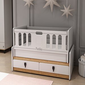 Pati̇ko Rose 2 Kapakli Bebek Odasi Takimi Meşe