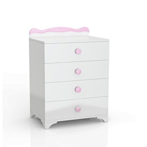Pati̇ko Furni̇ture Babysun 4 Çekmeceli̇ Şi̇fonyer Pembe