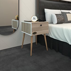 Komodin Tora Crd 60*39*39 Komidin Ahşap Ayaklı Kitaplık Ayakkabılık Kapaklı Arkalıklı Cordoba