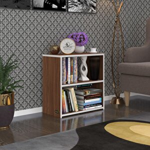 Komodin Riki Cvz 60*60*30 Komidin Kitaplık Ayakkabılık Ceviz