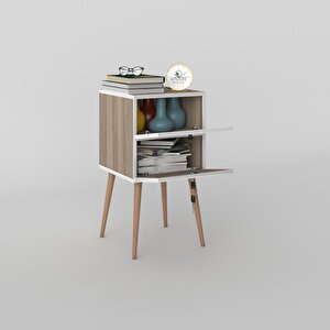 Komodin Kilitli Sakura Crd 74*39*39 Komidin Ahşap Ayaklı Kitaplık Ayakkabılık Kapaklı Arkalıklı Cordoba