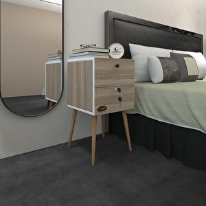 Komodin Kilitli Sakura Crd 74*39*39 Komidin Ahşap Ayaklı Kitaplık Ayakkabılık Kapaklı Arkalıklı Cordoba