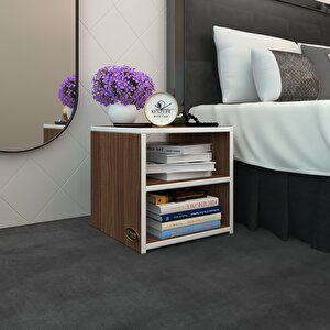 Komodin Meydey Cvz 39*39*39 Komidin Kitaplık Ayakkabılık Ceviz