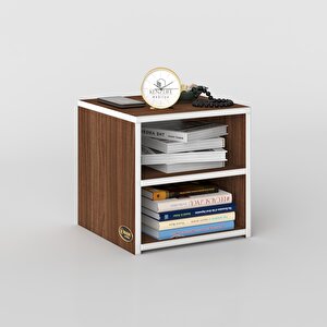 Komodin Meydey Cvz 39*39*39 Komidin Kitaplık Ayakkabılık Ceviz