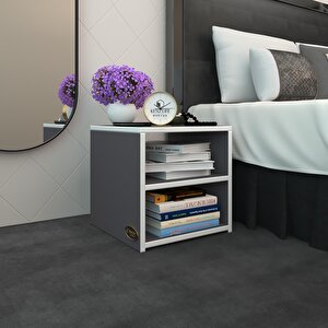 Komodin Meydey Gri 39*39*39 Komidin Kitaplık Ayakkabılık Gri