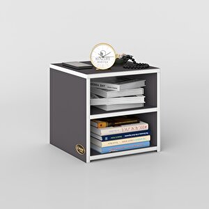 Komodin Meydey Gri 39*39*39 Komidin Kitaplık Ayakkabılık Gri