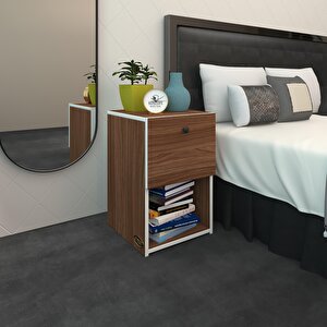 Komodin Izumi Cvz 60*39*39 Komidin Kitaplık Ayakkabılık Kapaklı Arkalıklı Ceviz