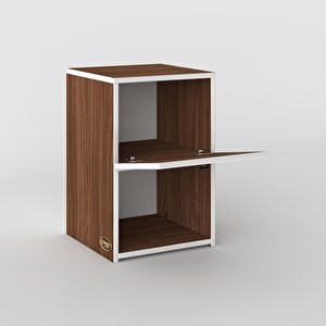Komodin Izumi Cvz 60*39*39 Komidin Kitaplık Ayakkabılık Kapaklı Arkalıklı Ceviz