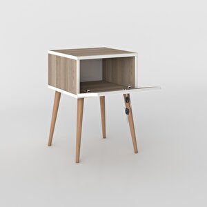 Komodin Kazuki Crd 60*39*39 Komidin Ahşap Ayaklı Kitaplık Ayakkabılık Kapaklı Arkalıklı Cordoba