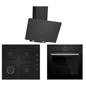 Profi̇lo Oe36k6p10d-frma234s-dvk6j469 Üçlü Ankastre Si̇yah Star Set