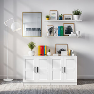 Dsd204-Beyaz 4 Kapaklı Dosya Dolabı