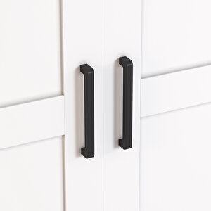 Dekorex Dsd204k-Beyaz 4 Kapaklı Camlı Dosya Dolabı