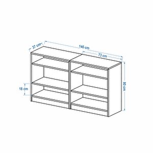 Dekorex Dsd204k-Beyaz 4 Kapaklı Camlı Dosya Dolabı
