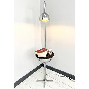 Karanfil Gümüş Tek Sehpalı Lambader