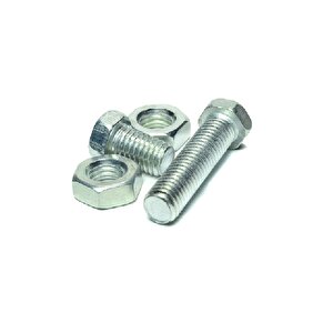 M12x35 Çelik Civata + Somun Altı Köşe Din 933 Akb 10 Adet