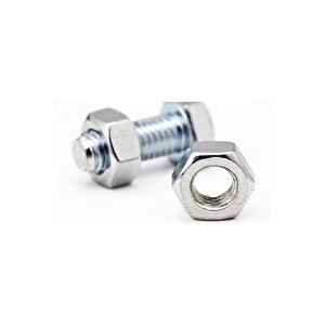 M10x30 Çelik Civata + Somun Altı Köşe Din 933 Akb 10 Adet