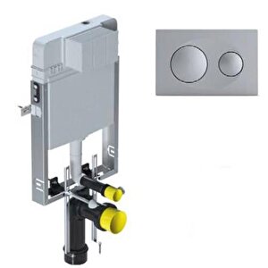 Smooth Gömme Rezervuar 3 'lü Set Gövde T020111+Panel P400180+ANKASTRE Ara Kesme Valfi 102151024 T020111bk40