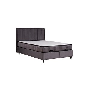 Royal Plus Sandıklı Baza Başlık Paket Yaylı Pedli Yatak Seti Antrasit