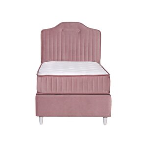 Royal Lux Sandıklı Baza Başlık Paket Yaylı Pedli Yatak Seti Pembe