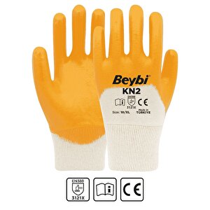 Beybi Kn2 Sarı Pamuk Nitril Eldiven No: 10 / Xl 6 Çift Kampanya 8681780060068