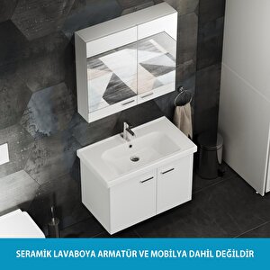 Turkuaz Frame Lavabo 80x45 Cm. Beyaz