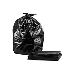 Endüstriyel Jumbo Boy Dökme Çöp Torbası - 80 X 100 Cm. - 250 Mikron - Kalın - 20 Kg. - Siyah - Torba