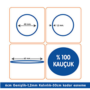 Paket Lastiği Mavi 1000adet %100 Kauçuk Okul-Kırtasiye-Paketleme-Ambalaj Mavi