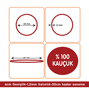 Paket Lastiği Kırmızı 1000adet %100 Kauçuk Okul-Kırtasiye-Paketleme-Ambalaj Kırmızı