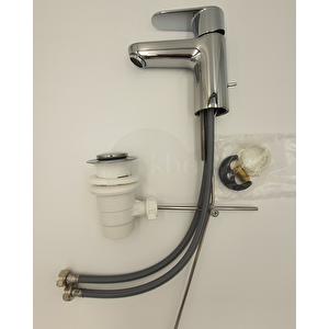 Roca Victoria Plus Lavabo Batarya Parlak Krom, Sifon Kumandalı