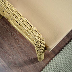 Rio Rattan Bahçe Balkon Oturma Takımı 2+1+1+camlı Masa Cappuccino