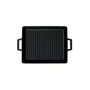 Çift Kulplu Döküm Et Izgara Tava, Metal Kulplu. Taban=5mm. Kenar=4mm