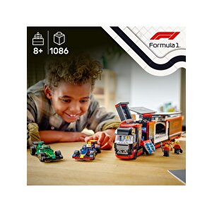 Lego City Rb20 Ve Amr24 F1 Arabalı F1 Kamyonu 60445