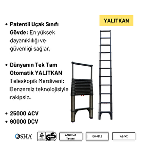 3.8m Kevlar Yalıtkan/yüksek Gerilime Dayanıklı Uzatma Teleskopik Merdiven Ac25kv- Telescopics 1600ekp