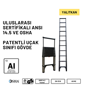 3.8m Kevlar Yalıtkan/yüksek Gerilime Dayanıklı Uzatma Teleskopik Merdiven Ac25kv- Telescopics 1600ekp