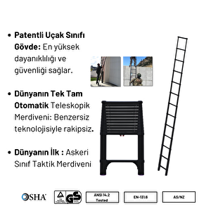 3.8m Taktik Amaçlı Tam Otomatik Teleskopik Merdiven - Telescopics 1600et