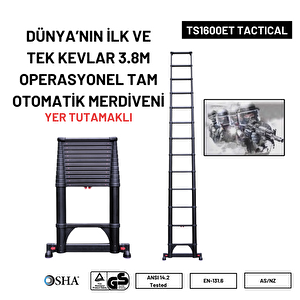 3.8m Taktik Amaçlı Tam Otomatik Teleskopik Merdiven -yer Tutamakli Telescopics Ts1600et