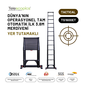 3.8m Taktik Amaçlı Tam Otomatik Teleskopik Merdiven -yer Tutamakli Telescopics Ts1600et