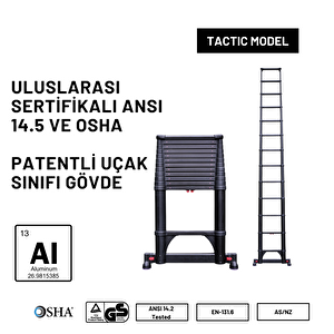 3.8m Taktik Amaçlı Tam Otomatik Teleskopik Merdiven -yer Tutamakli Telescopics Ts1600et