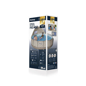 Bestway Büyük Yuvarlak Gölgelikli Prefabrik Havuz 396x107cm 561fy