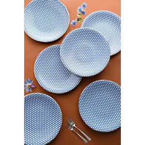 Cool Gold Altın Yaldızlı Servis Tabağı 25cm 6 Kişilik 6 Parça