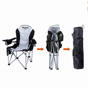 Kingcamp Deluxe Sandalye Siyah/Gri