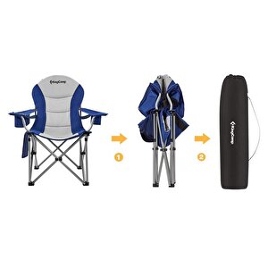 Kingcamp Deluxe Sandalye Mavi/Gri