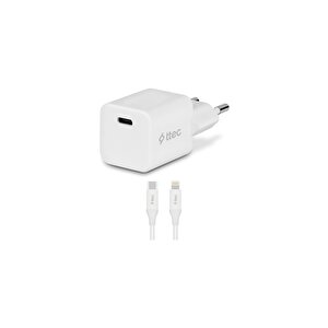Smartcharger 20w Pd Seyahat Hızlı Şarj Aleti + Usb-c - Lightning 150 Cm Kablo Beyaz